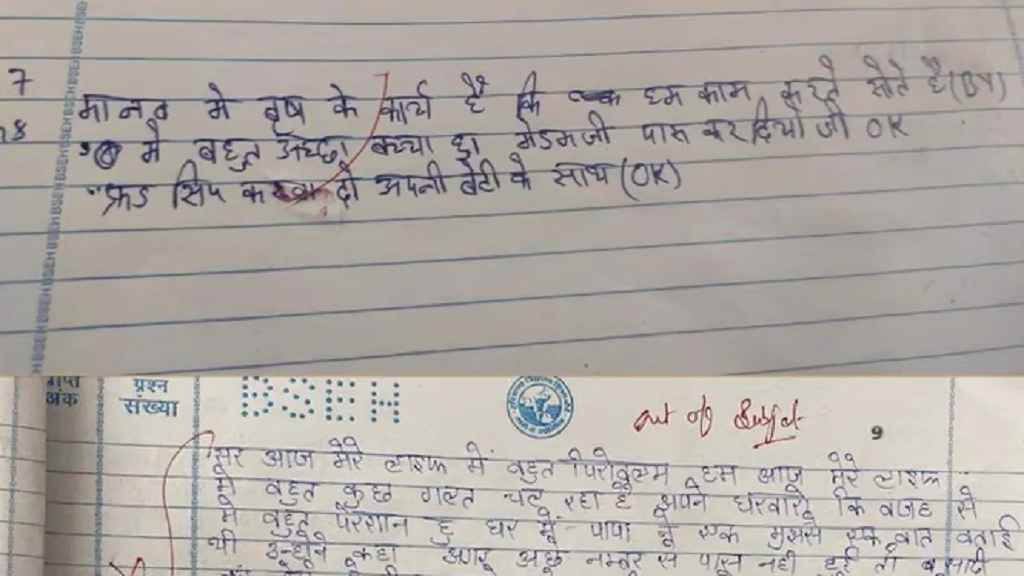 Paper Answer in HBSE Funny