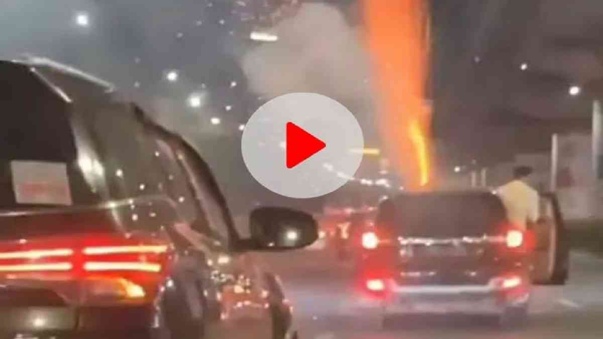 Gurugram Firecracker Viral Video