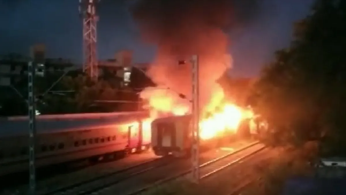 train fire